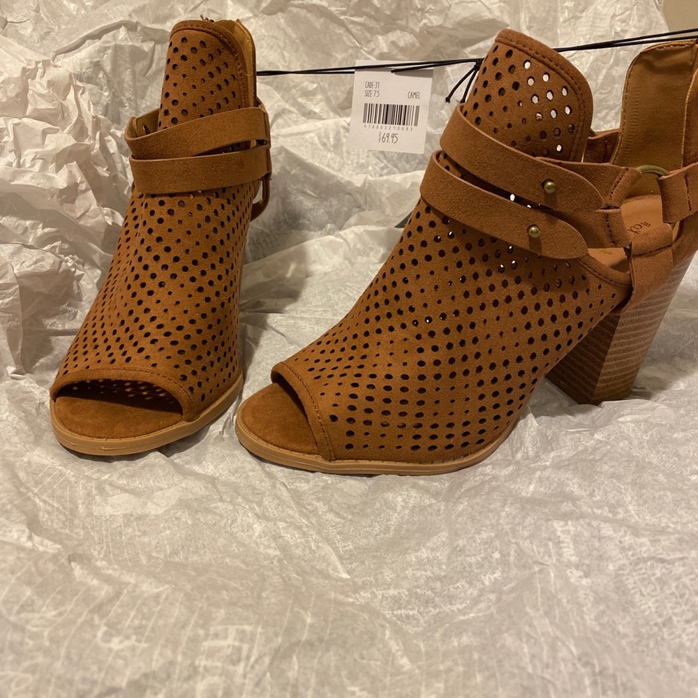 Open toe booties